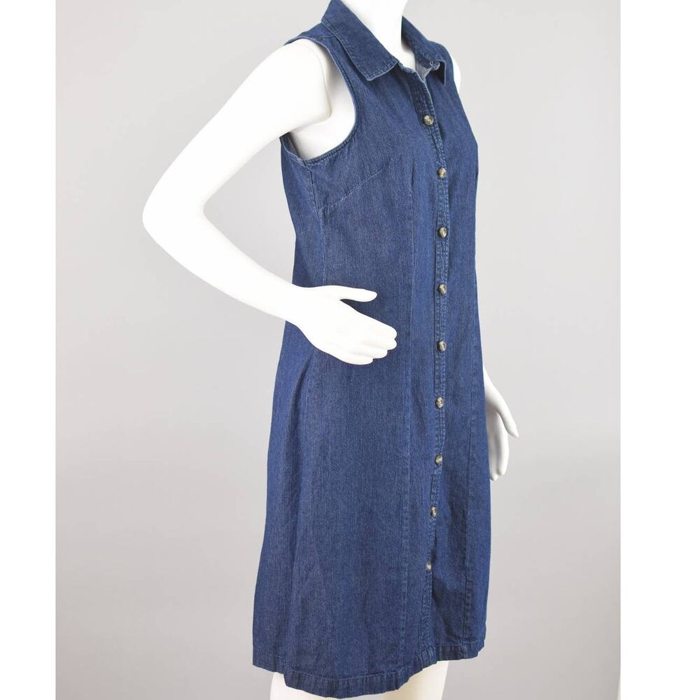 Vintage Basic Editions Button Down Jean Dress Wom… - image 6